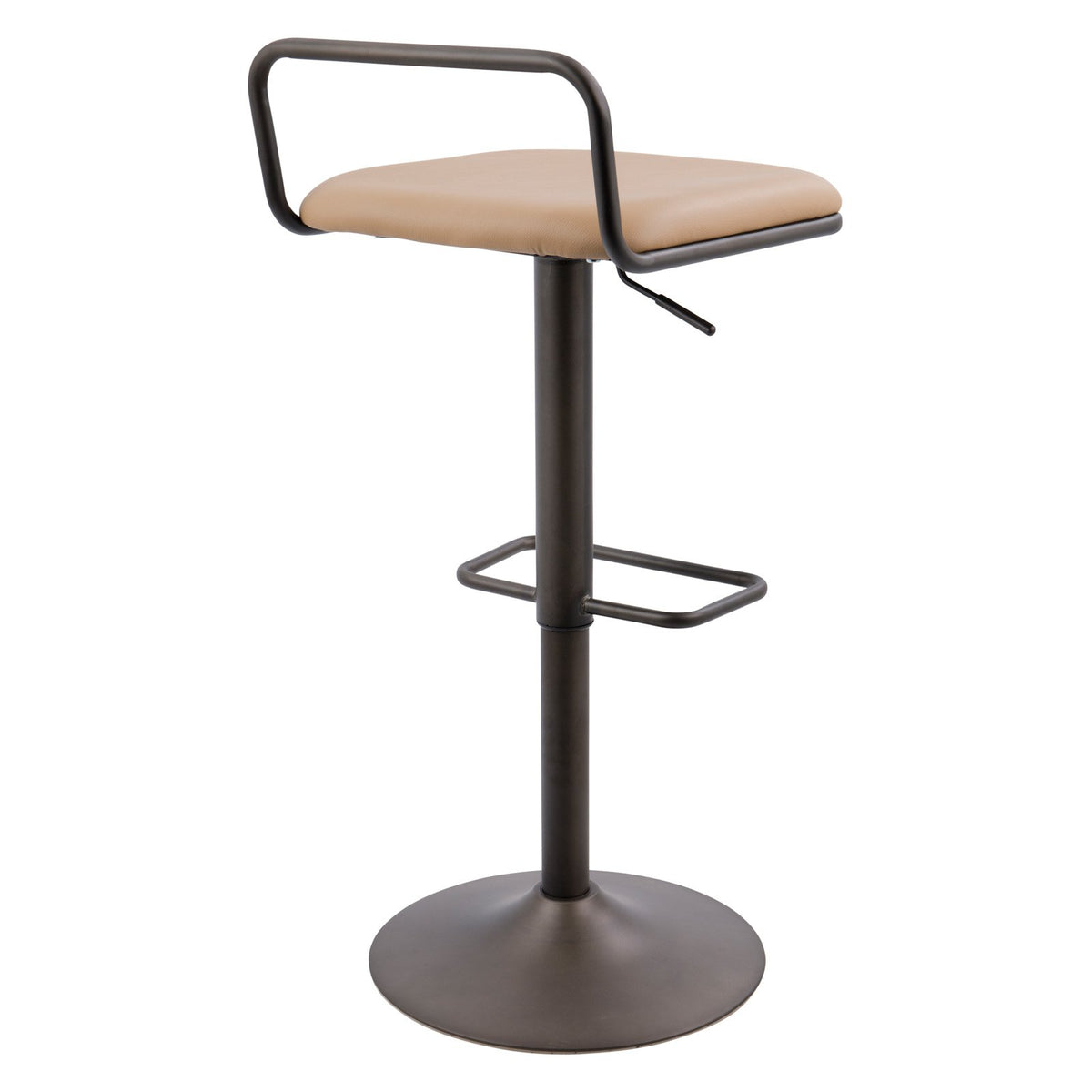 Antique Camel Faux Leather Barstool Set Of 2 N2333