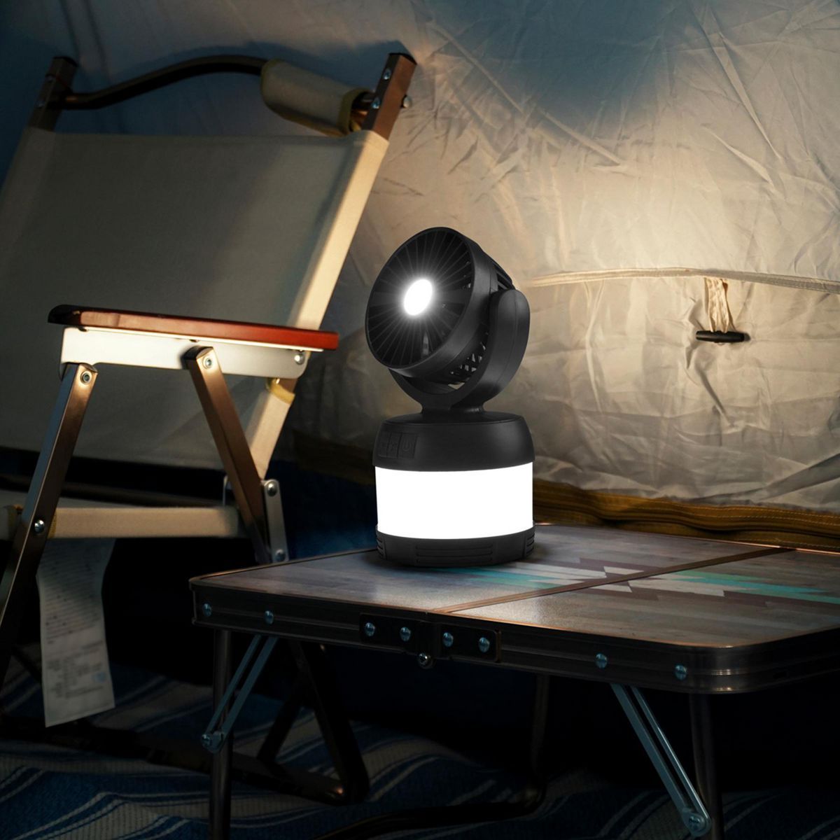 300 Lumen LED Rechargeable Lantern, Fan, and Power Bank Y569531