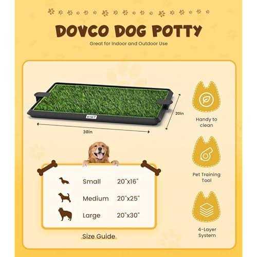 Super Absorbent Dog Grass Pad with Tray 4-Layer D111172