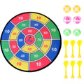 Safety Dart Board Toys Practice Target Sticky Ball Shooting Toy Interactive Prop Party Game Supplies (30cm, 6pcs Sticky Ball and 6pcs Darts) V1684