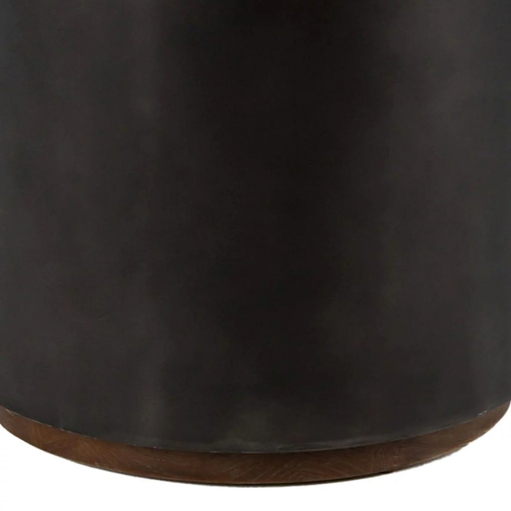 24 Inch Round Drum Wood End Table Z68655