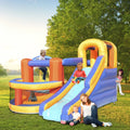 Inflatable Bounce House Slide Bouncer with Basketball Hoop Climbing Wall E1818