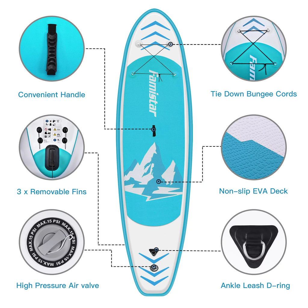 Inflatable Stand Up Paddle Board with Adjustable Paddle W87440