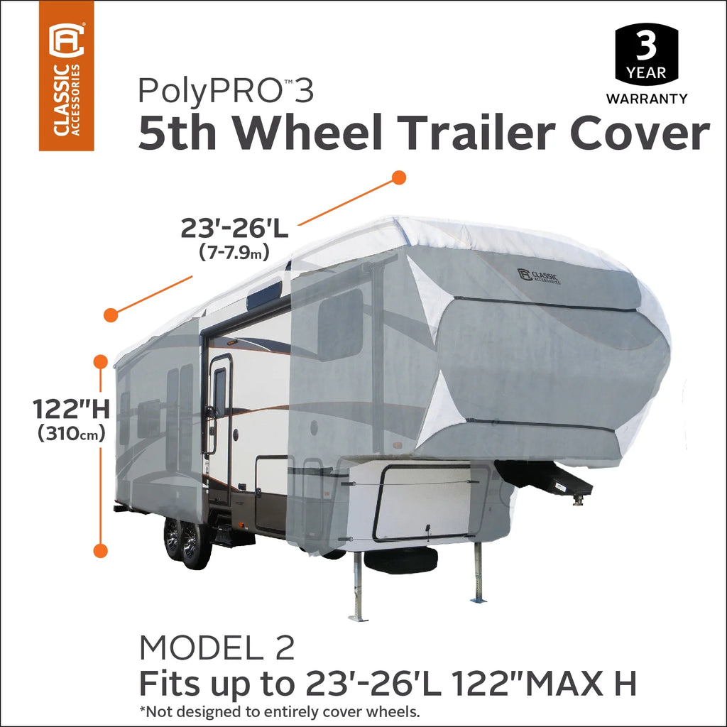 5th Wheel Cover for Toy Hauler, Fits 23' - 26' RVs Z118980