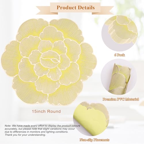 Gold Vinyl Placemats Set of 6 A832566