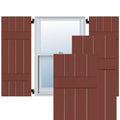 2-Pack 15-in W x 48-in H Country Redwood Board and Batten Wood Western Red Cedar Exterior Shutters U948