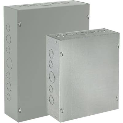 Pull Box, Screw Cover, 24.00X18.00X4.00, Steel/Gray J8537