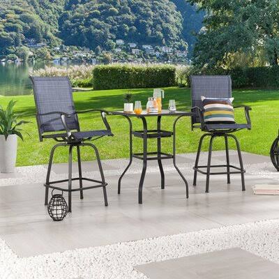Square 2-Person Bar Height Dining Set F469