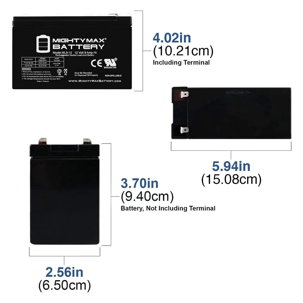 12V 9AH Replacement Battery P183