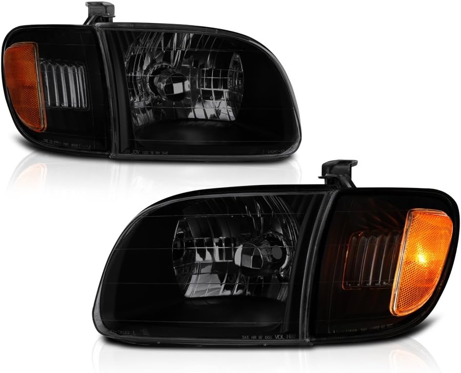 Black Smoke OE-Style Headlight & Corner Side Marker Lamp Assembly V65424