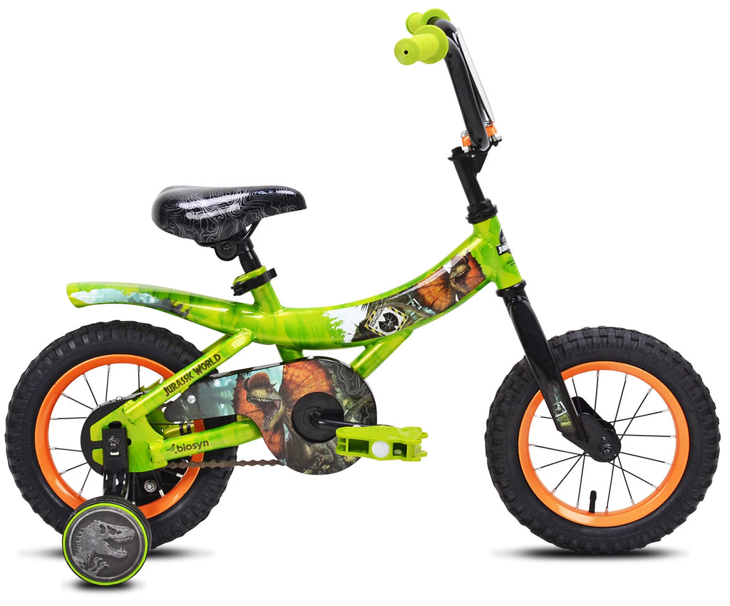 Green and Orange 12-inch Boy's Bicycle with Training Wheel U3245