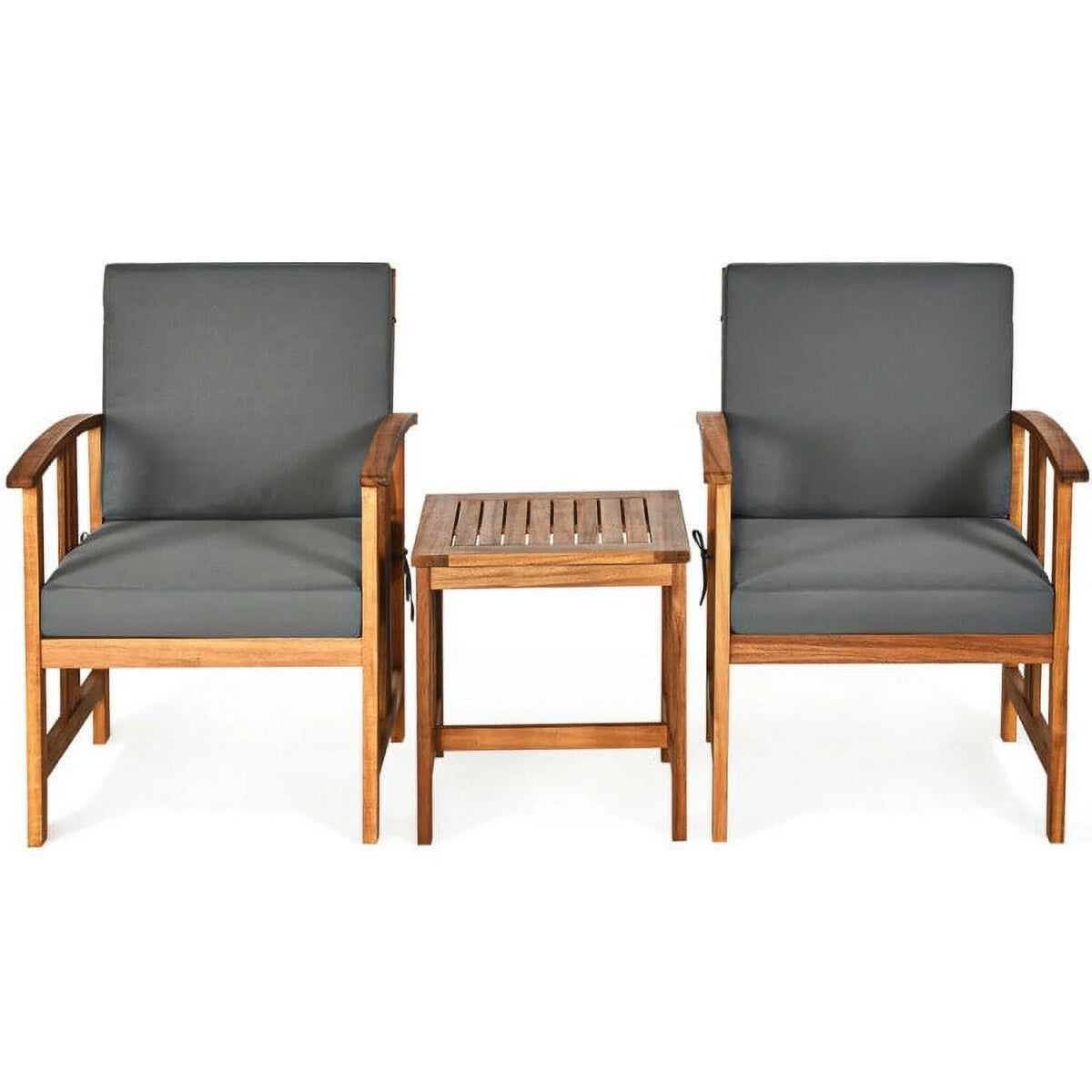 Acacia Wood 3-Piece Patio Sofa Set Q463