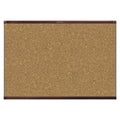 Mahogany Frame Magnetic Cork Bulletin Board L99343