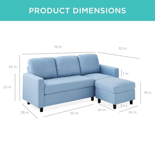 Beige Upholstered Sectional Sofa with Chaise W9464