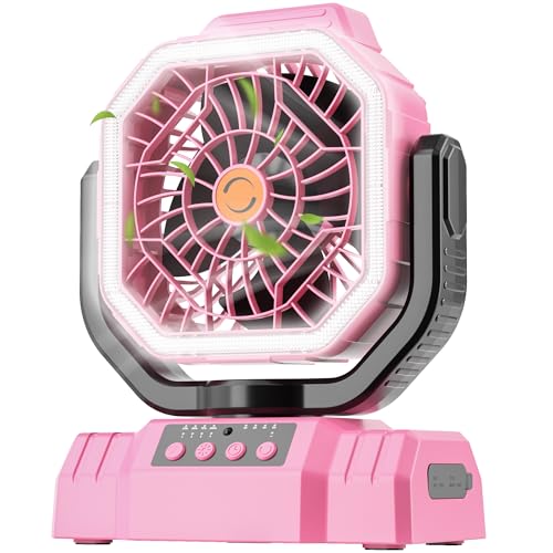 20000mAh Rechargeable Portable Camping Fan with Remote Control, Black C63016