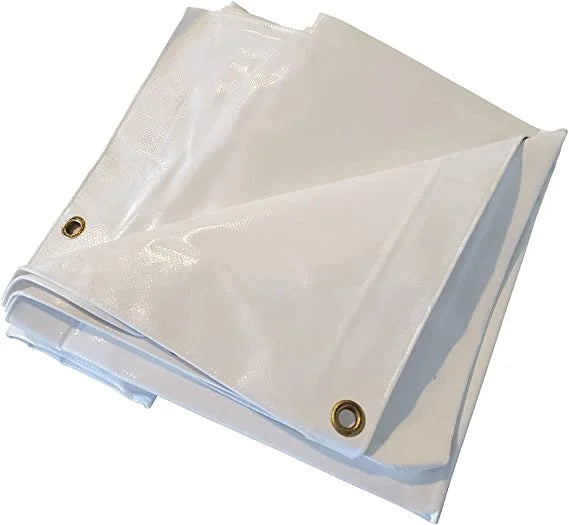 White Vinyl Tarp 13oz 9'x12' O294236