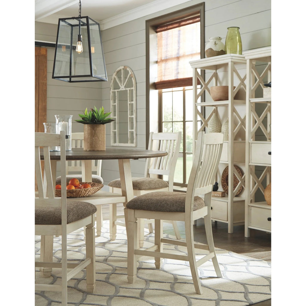 White Drop Leaf Counter Height Dining Table Y7339