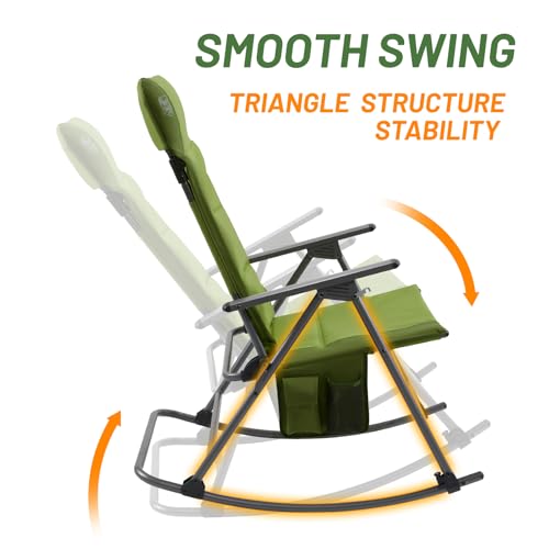 Oversized Padded Folding Rocking Camping Chair N517