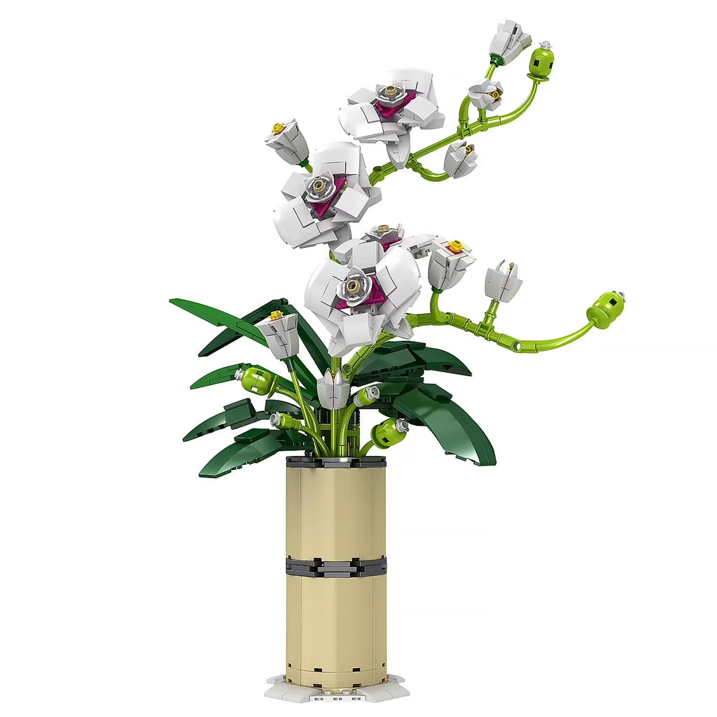 White Orchid Flower Bonsai Building Block Set E10797