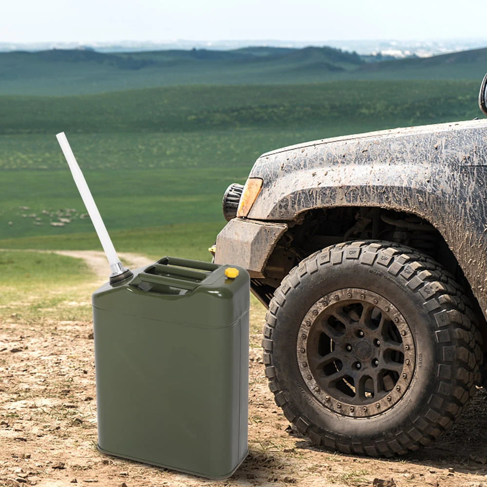 Portable Jerry Can with Spout, Army Green, 20L 5 Gallon W6530