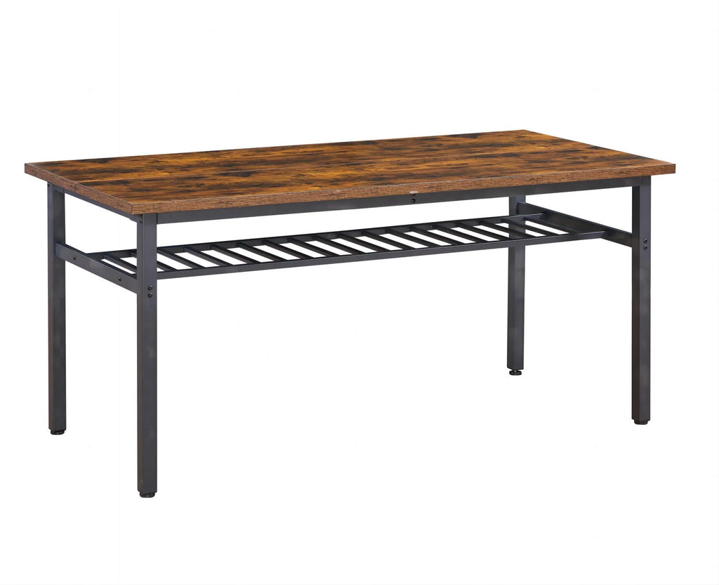 67 Inches 3-Piece Dining Table Set with 2 Benches E263927
