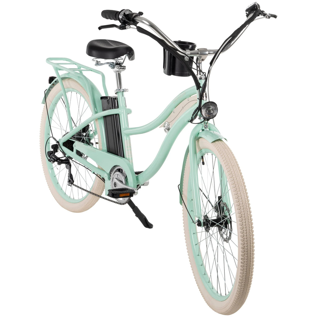 Mint Green 26-in 7-Spd Electric Cruiser Bike M2938