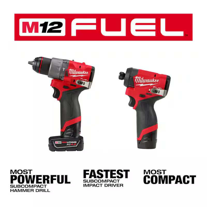 12V Lithium-Ion Brushless Cordless Hammer Drill/Impact Driver Combo Kit G526050