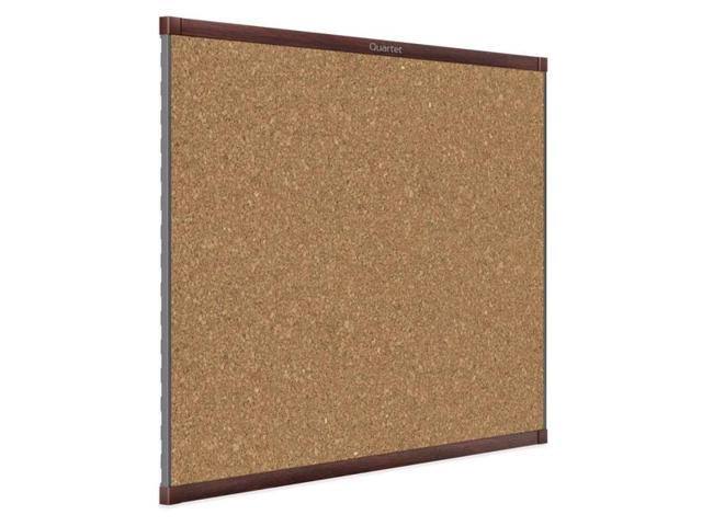 Mahogany Frame Magnetic Cork Bulletin Board L99343