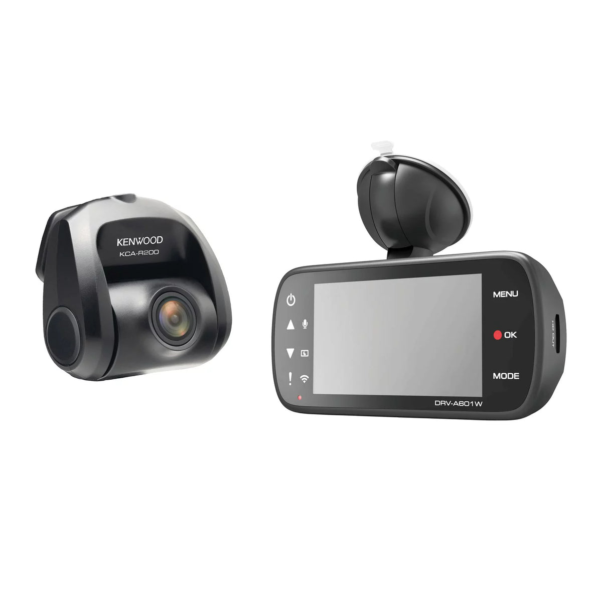 Dual-Camera Wide-Quad HD Drive Recorder with 3-Inch LCD R802