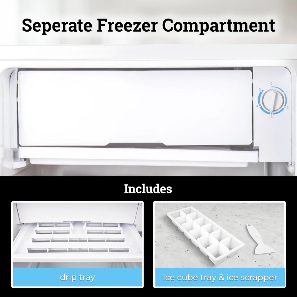 White 2.6 Cu. Ft. Refrigerator with Freezer W8108