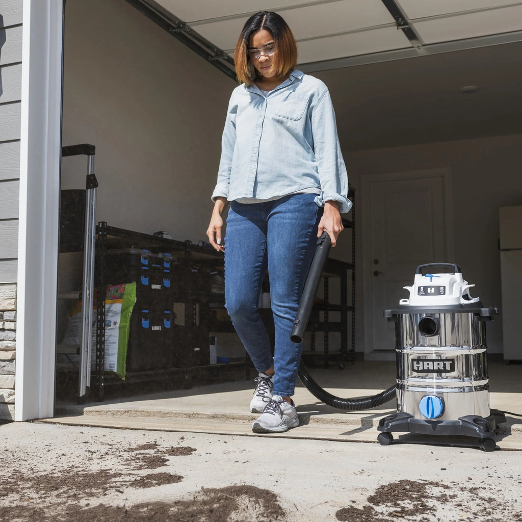 8 Gallon 6 Peak HP Stainless Steel Wet/Dry Vacuum E40737