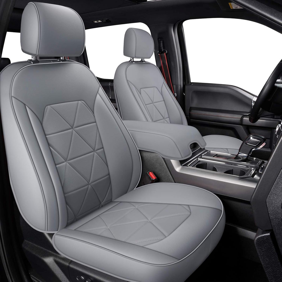 2 Pc Black Front Seat Covers Q615306