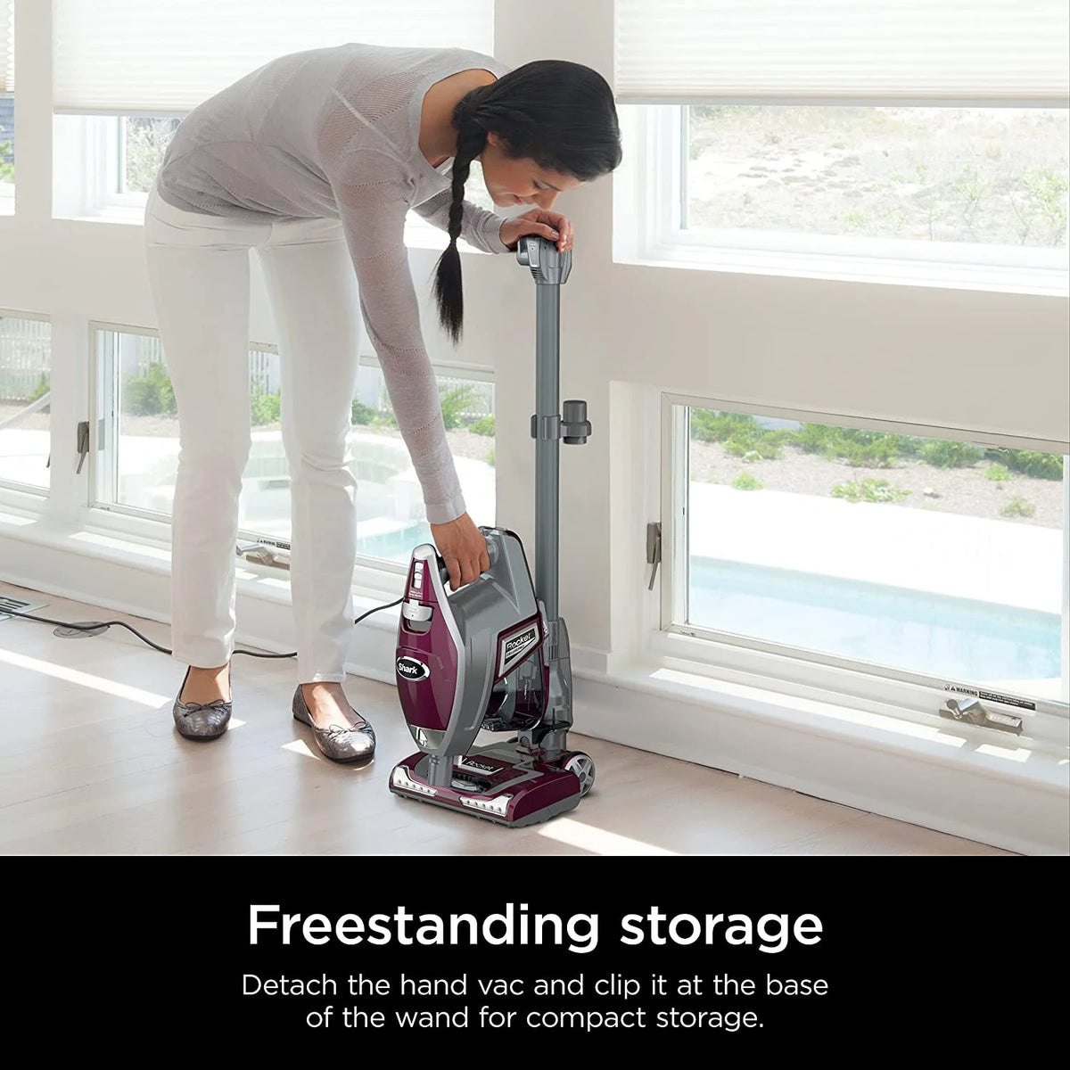 Corded Stick Vacuum with LED Headlights, XL Dust Cup, Pet Attachments E52983