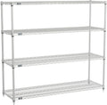 Wire Shelving Starter Unit, Silver Epoxy, 60"W x 24"D x 54"H V64725
