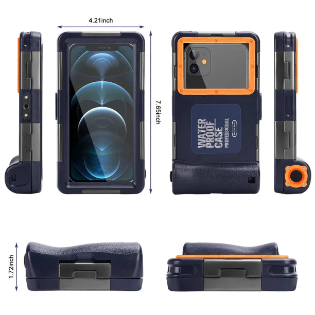 Waterproof Protective Case for Phones Up to 6.9 Inch with Lanyard H712848