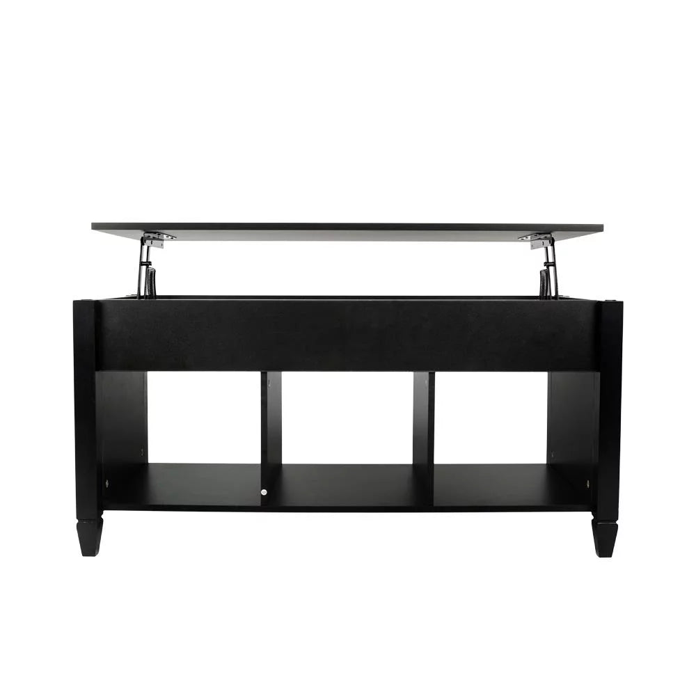 Lift Top Coffee Table with Hidden Compartment Black S60477