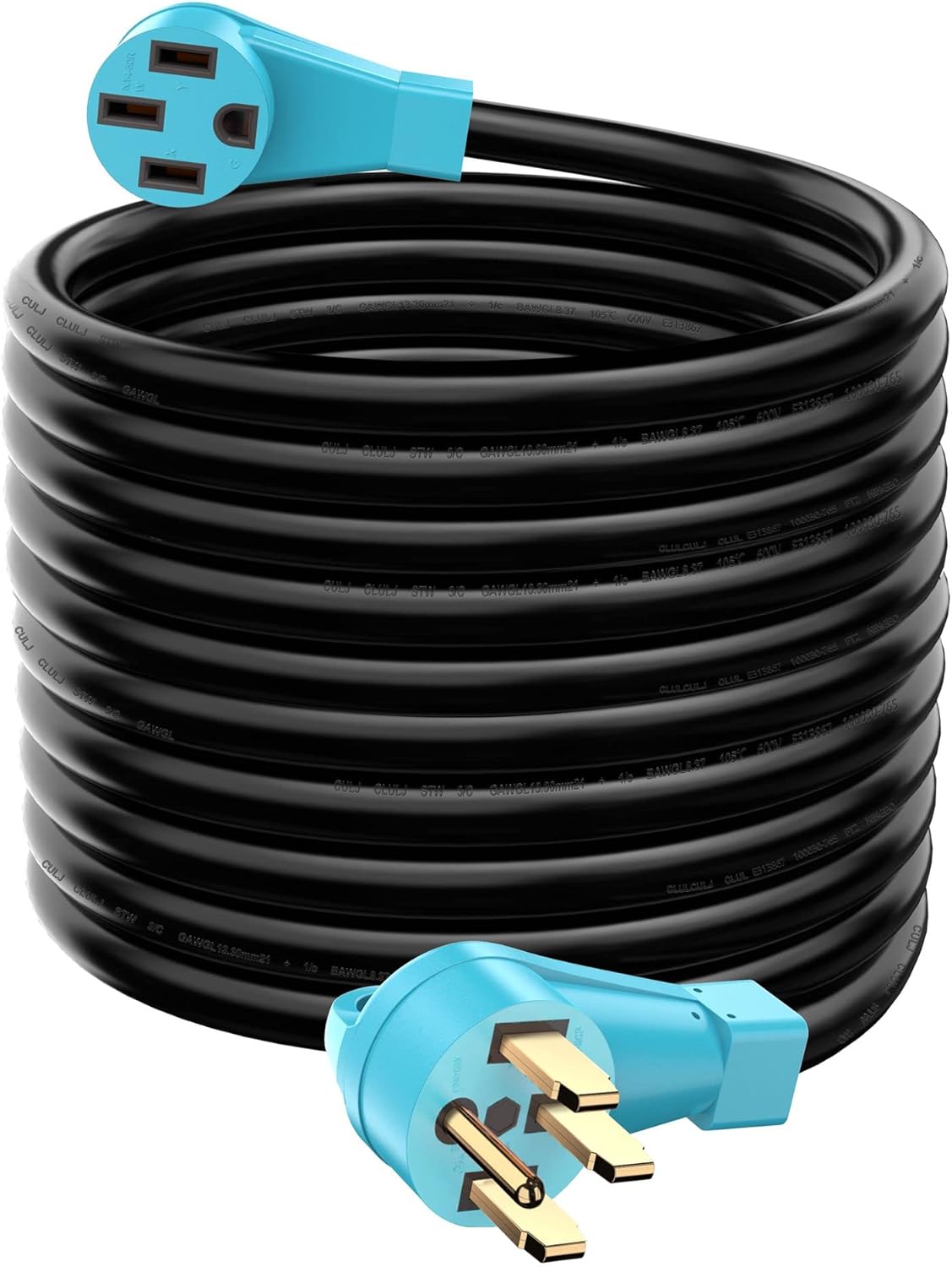 50 Amp 50 Feet RV/Generator Cord with Locking Connector, 6/3+8/1 Gauge STW Wire O555