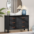 Black 6 Drawer Wood Dresser G47009