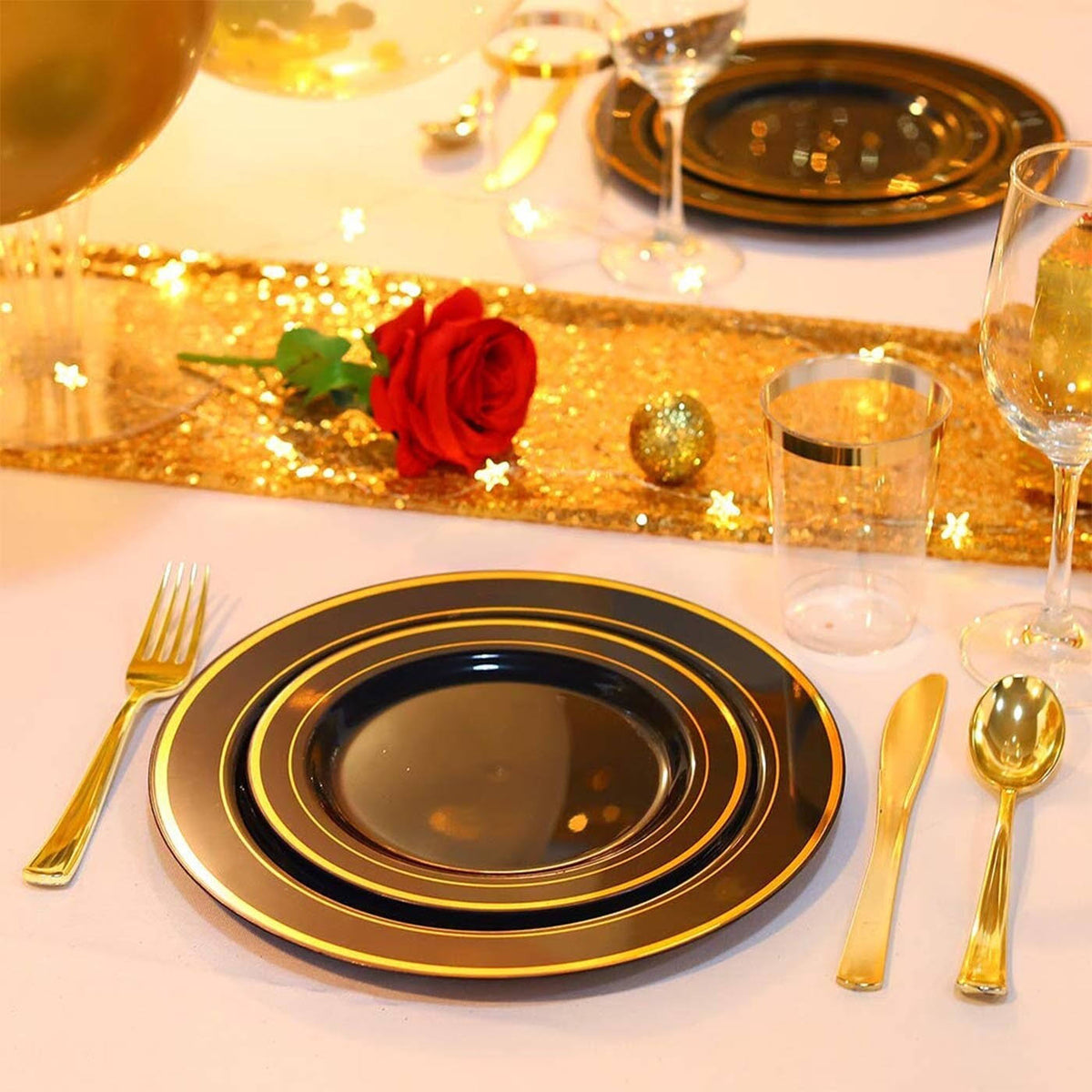 White Plastic Buffet Plates 120ct P68225