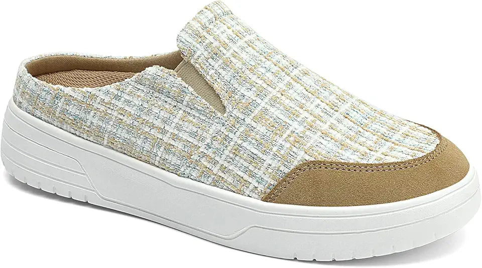 Arch Support Canvas Slip On Mules D224231
