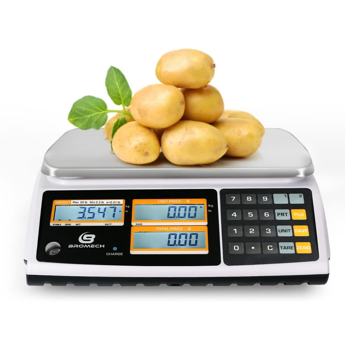 NTEP Digital Price Computing Scale, 60lb Rechargeable Commercial Food Scale W161362
