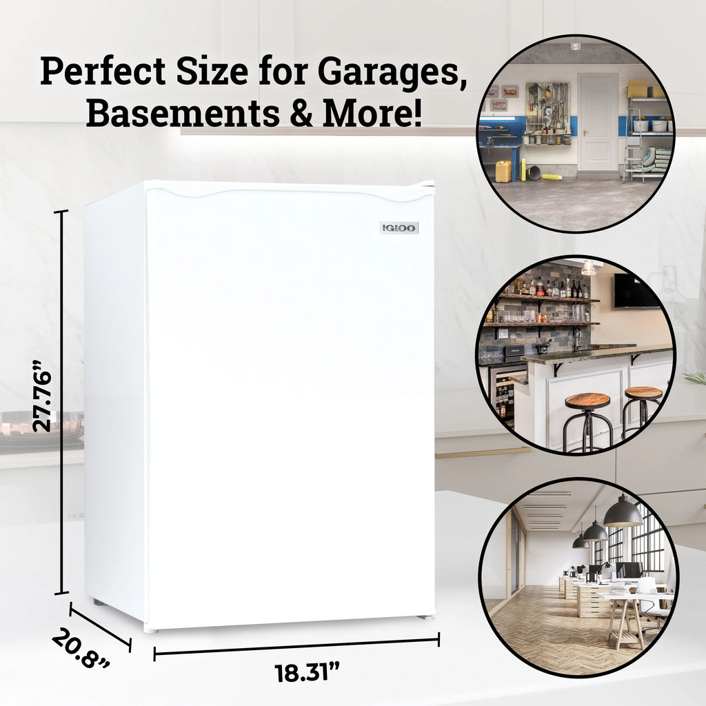 White 2.6 Cu. Ft. Refrigerator with Freezer W8108