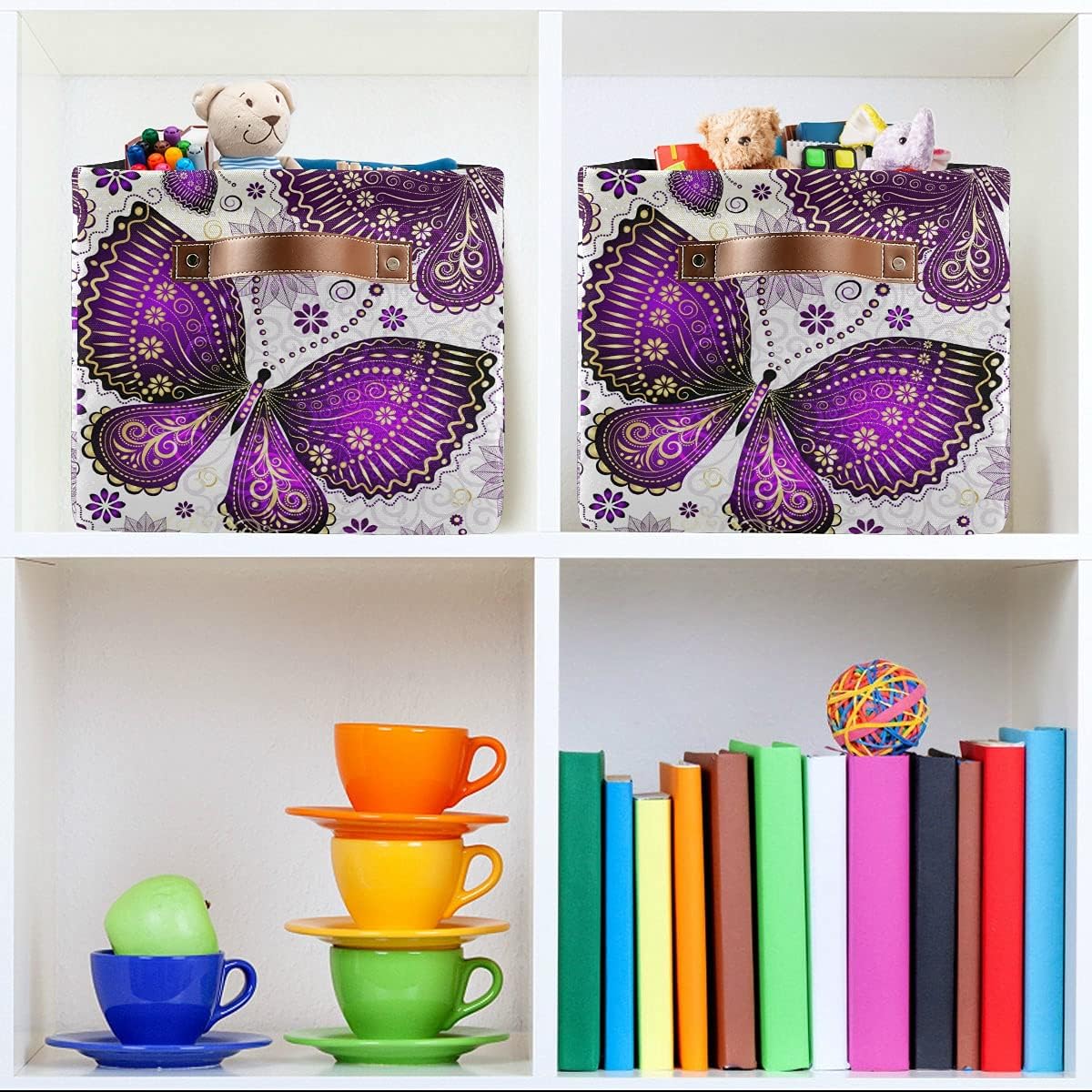 2pcs Waterproof Storage Bin Laundry Basket L5330