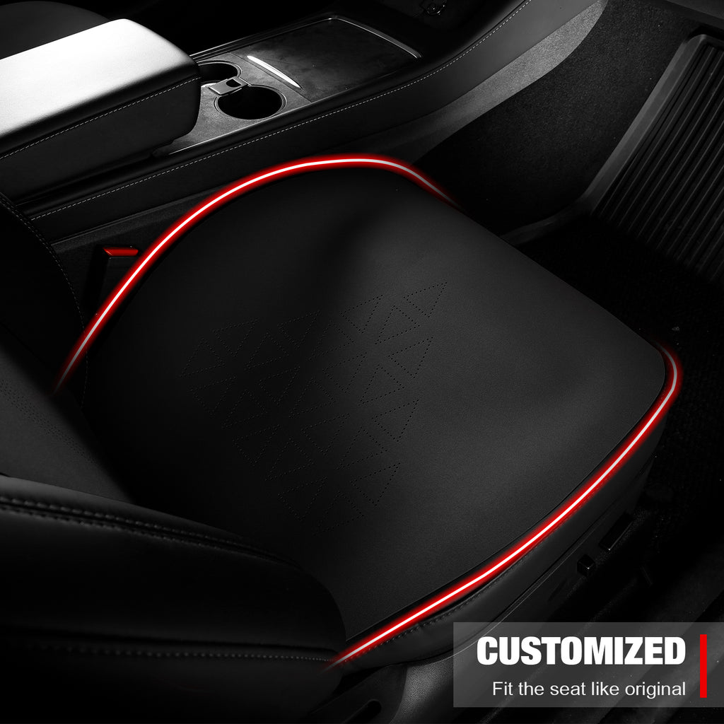 Black Suede Leather Seat Cover Cushions for Tesla Model 3 W7179