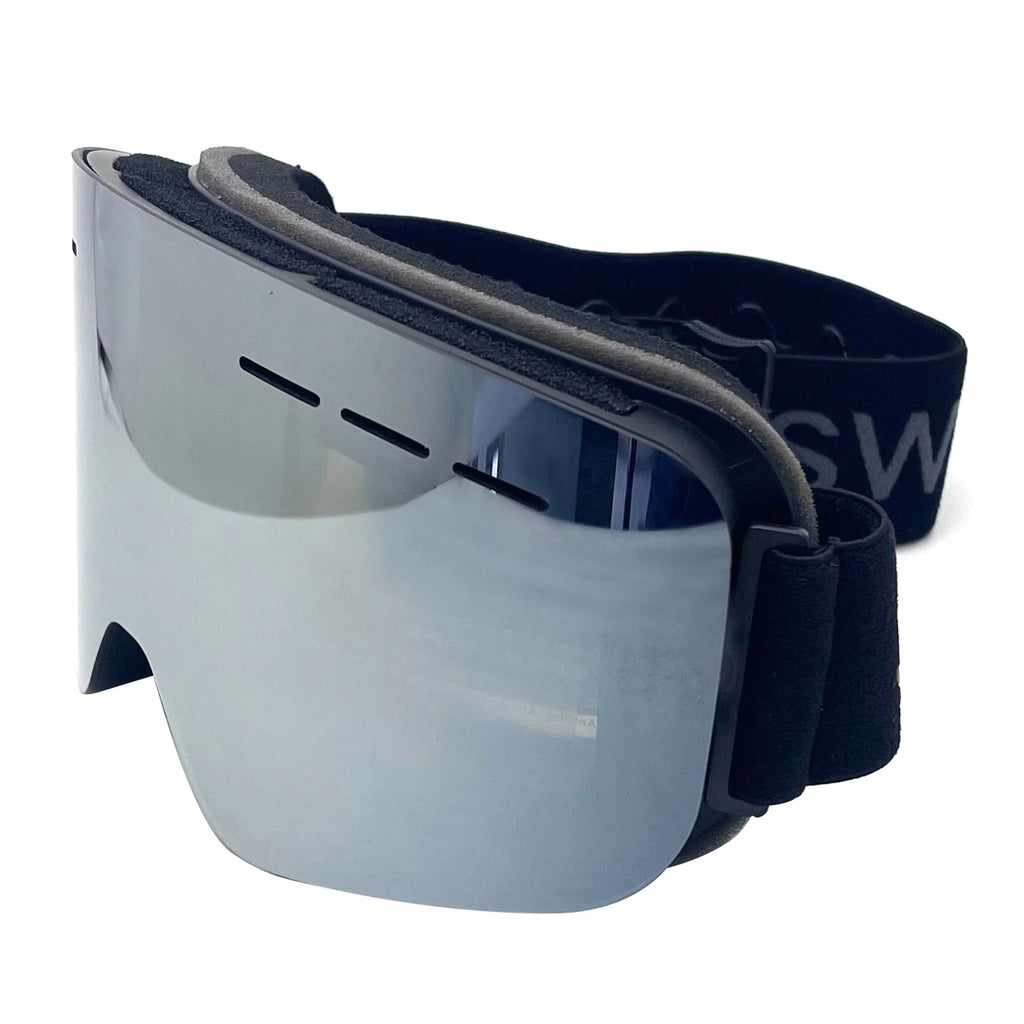 Rimless Ski Goggle Black Strap V5359