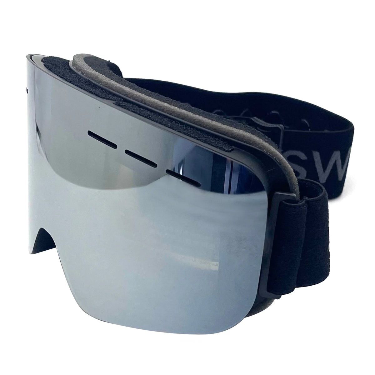 Rimless Ski Goggle Black Strap V5359