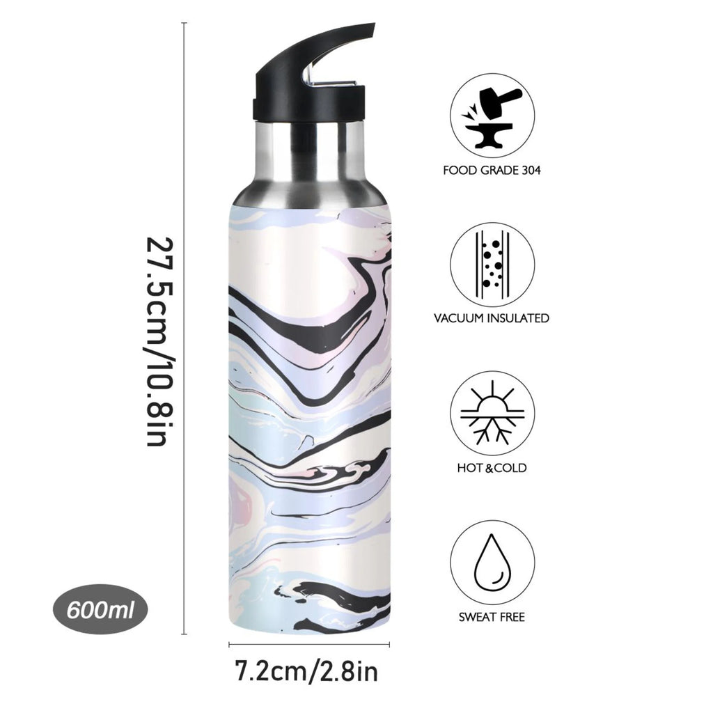 Stainless Steel Vacuum Insulated Water Bottle with Straw Lid 20 OZ A10053