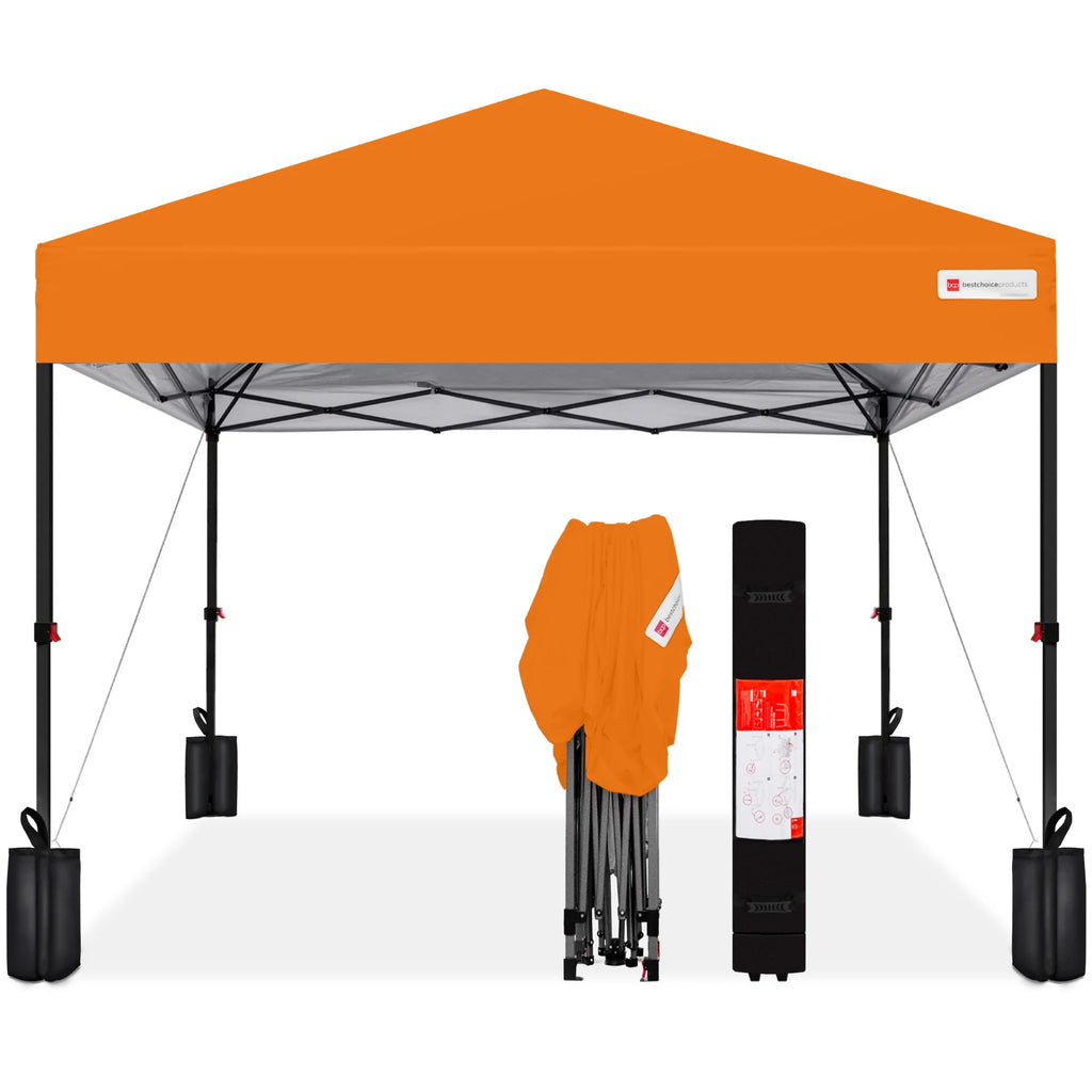 10x10ft Pop Up Canopy with Wheeled Case and 4 Weight Bags L666
