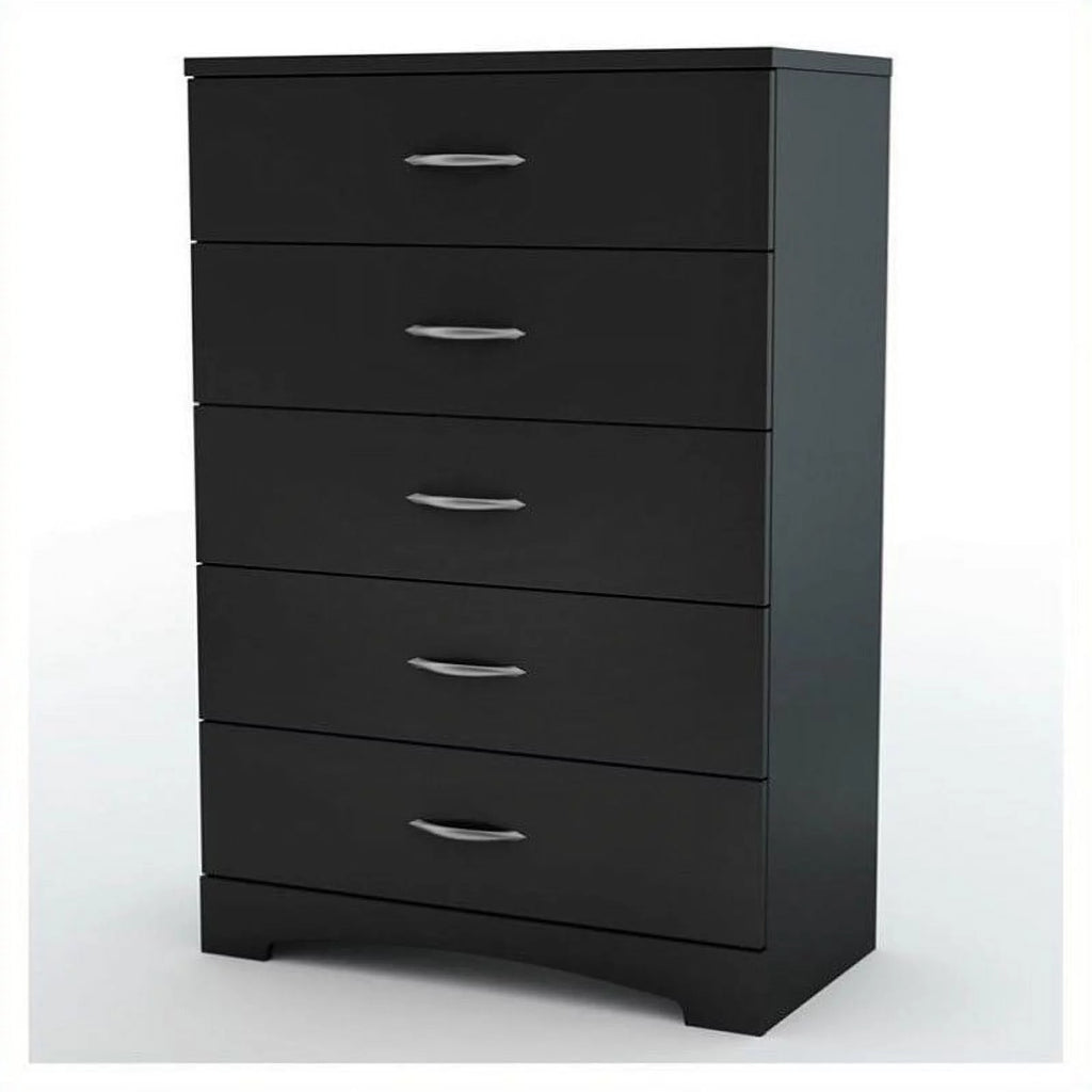 5 Drawer Dresser Pure Black X1361
