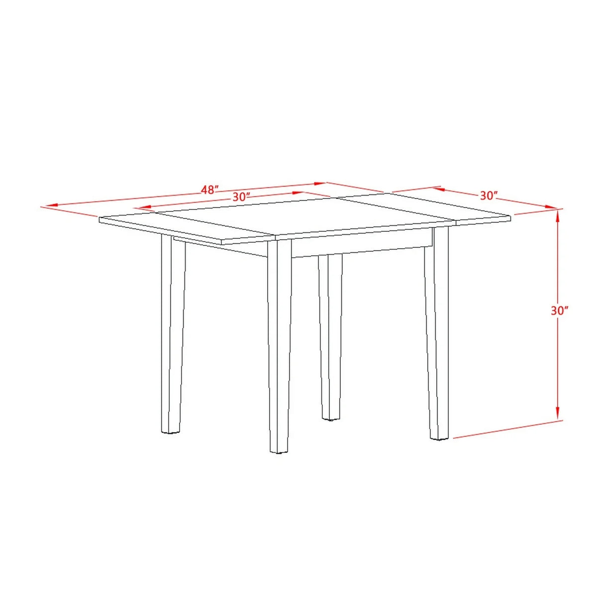 5 Pcs Oak Finish Wooden Dining Table Set P6903
